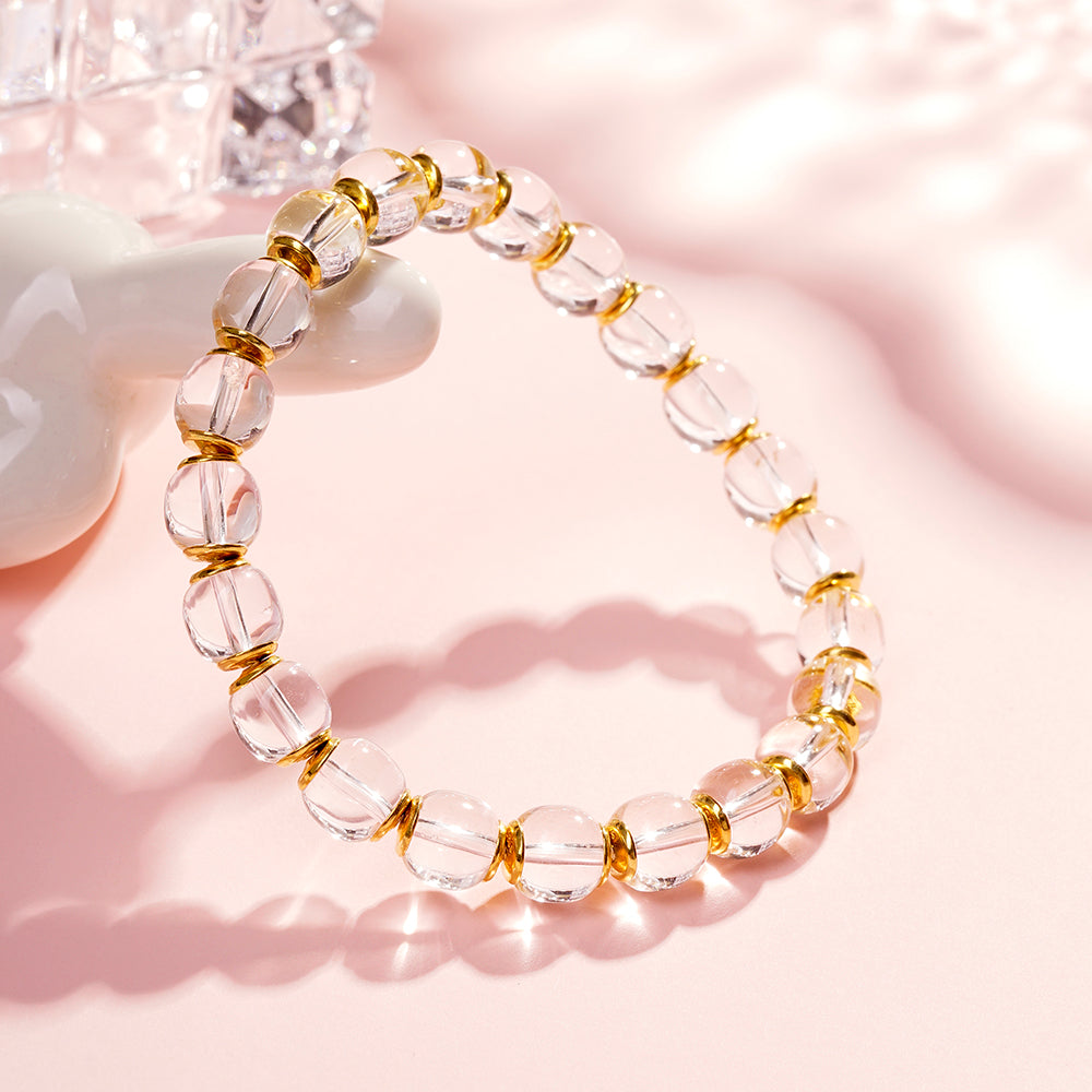 Handcraft Natural Clear Gemstone Crystal Bracelet