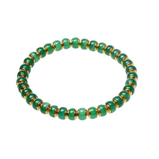 Handcraft Green Agate Gemstone Bracelet